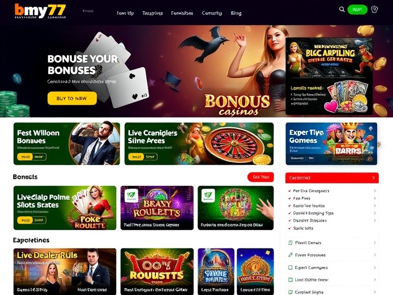 Welcome to bmy77.com, your premier destination for trusted online gambling. Explore real-money casino games, live dealers, mobile-friendly platforms, and exclusive bonuses for a rewarding gaming experience.